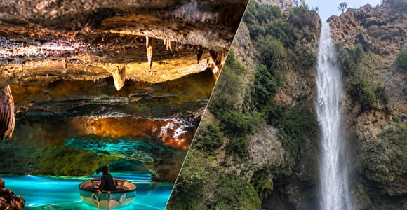 Valencia: San José Caves Tour & Summer Waterfall Day Trip