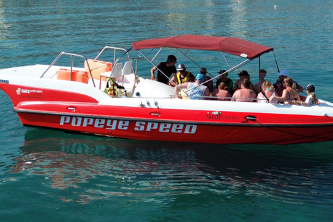 Rethymno: Speedboat Tour with Swim and Snorkel
