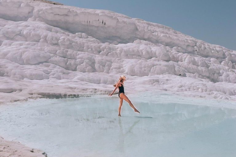From Izmir: Pamukkale and Hierapolis Guided Day Trip Pamukkale Entry Included