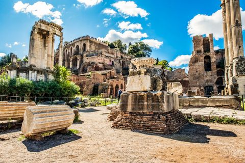 Rom: Prioriterad tillgång Prioriterad åtkomst Colosseum, Forum Romanum och Palatine TourTysk gruppresa med särskild tillgång till arenagolvet