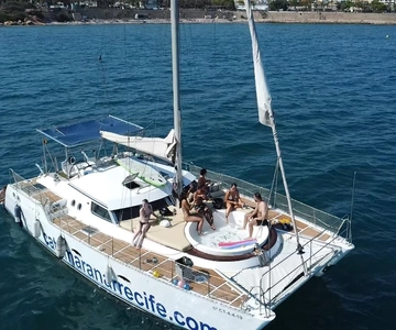 Torrevieja: Katamaranutflykt med bad och solnedgång