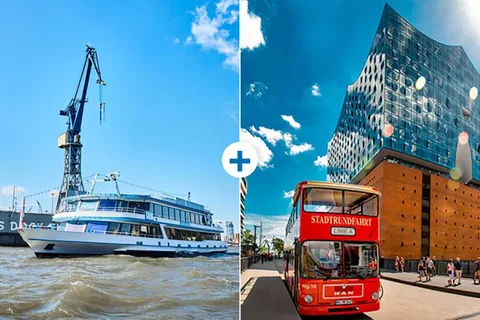 Hamburg: Harbor Cruise and Bus City Hop-On Hop-Off Tour