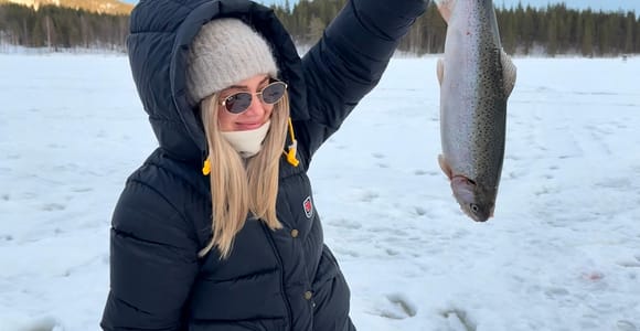 Rovaniemi: Ice Fishing Away from Crowds on a Private Lake