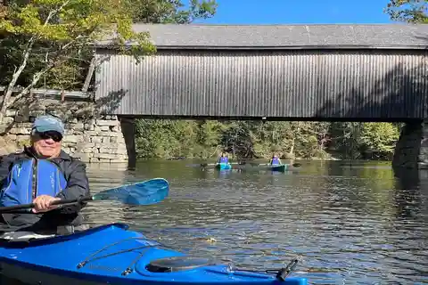 Guided Covered Bridge Kayak Tour, Southern Maine
