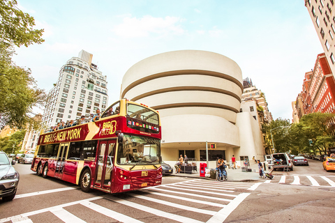 New York: Hop-on-hop-off-bustour per open-top busDagticket + Liberty Island Cruise