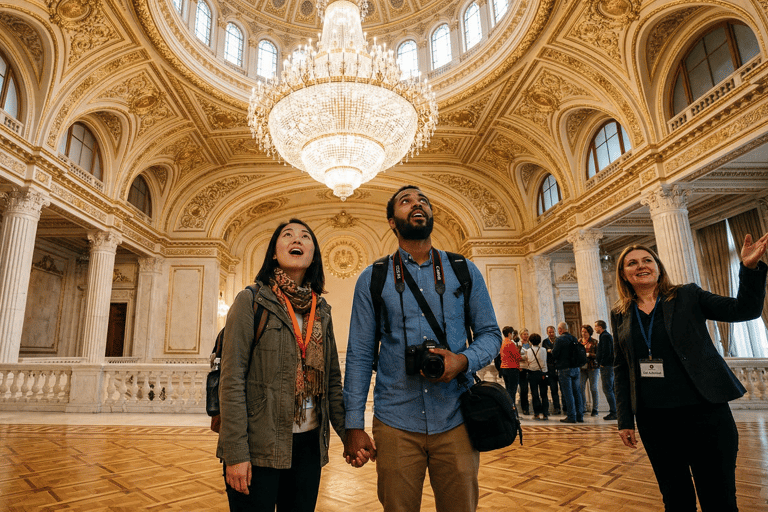 Bucharest Tour: Parliament, Spring Palace, Village Museum Audio Guide 24 Languages