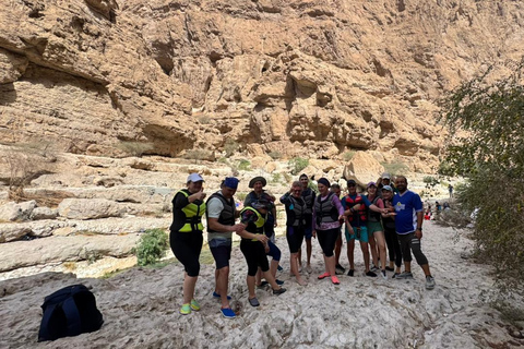 Sharing Tour to Wadi Shab Hike, Swim, Cave, Sinkhole, & Fins Shared Wadi Shab Tour - Meeting at Wadi Shab Parking Area