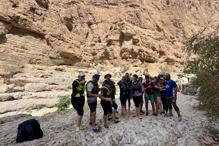 Sharing Tour to Wadi Shab Hike, Swim, Cave, Sinkhole, & Fins Shared Wadi Shab Tour - Meeting at Wadi Shab Parking Area