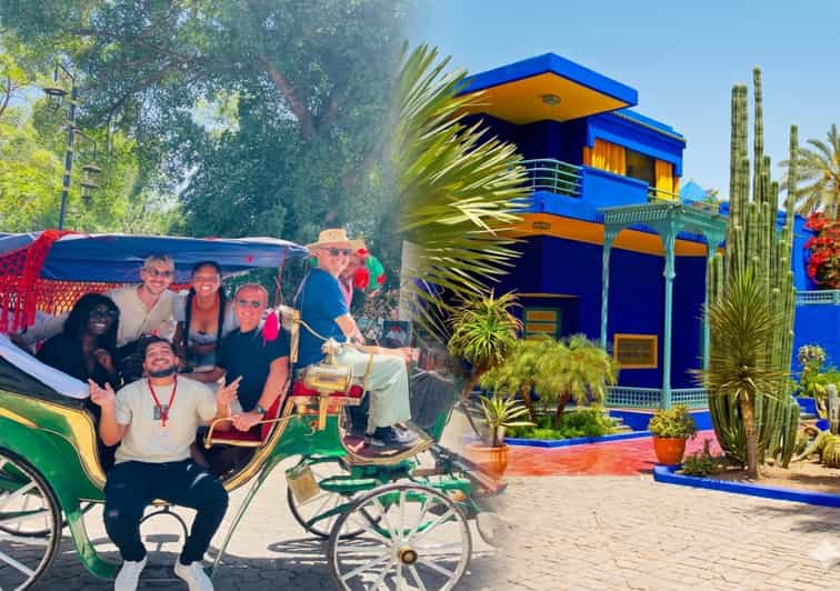 Marrakech : visite des jardins Majorelle et Ménara et promenade en calèche