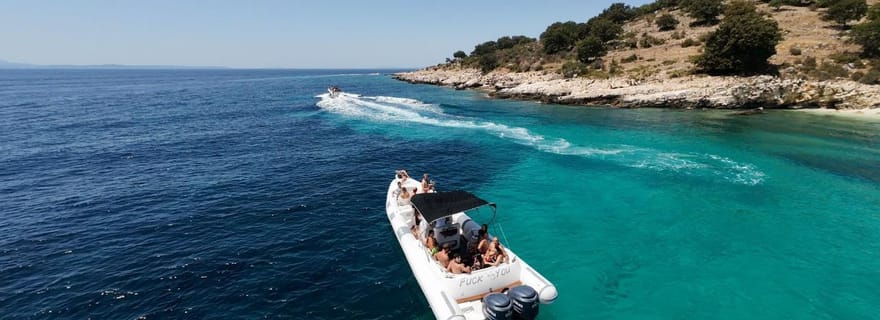 Tour en bateau à Saranda : Krorez, Kakome, Gremina, grottes et soldats