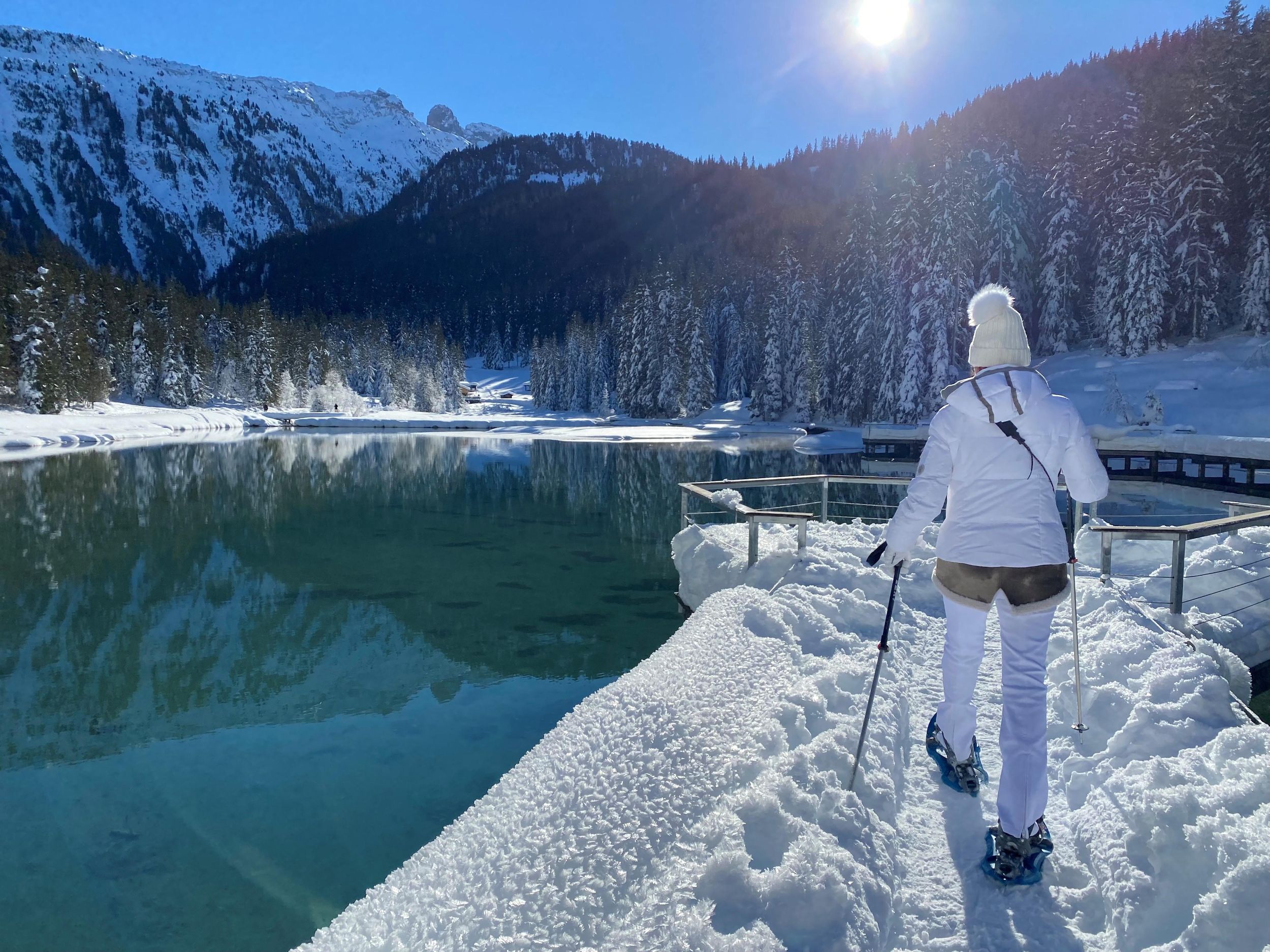 Courchevel: Tolle Schneeschuhwanderung am Morgen