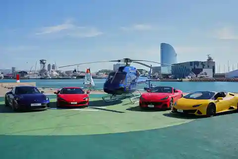 Barcelona: Supercar fahren und Hubschraubererlebnis