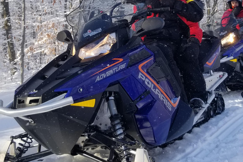 Ciudad de Quebec: Excursión guiada en moto de nieve1,5 horas de alquiler guiado de moto de nieve