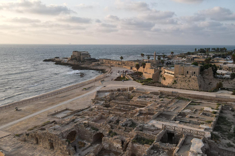 From Tel Aviv Area: Caesarea, Haifa and Acre Tour in Russian Guided Bus Tour In Russian