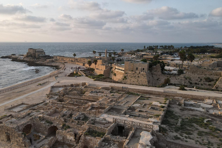 From Tel Aviv Area: Caesarea, Haifa and Acre Tour in Russian Guided Bus Tour In Russian