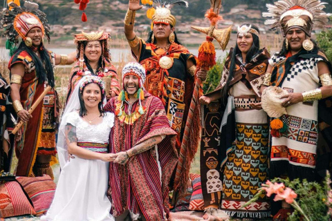 Traditionell inka-bröllopsceremoni i Heliga dalen