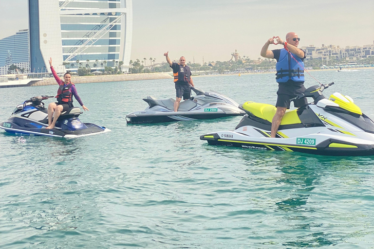 Dubai: Jet Ski Tour to Burj Al Arab with City Skyline Views 1-Hour Jet Ski Tour to Atlantis and Burj Al Arab