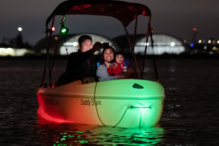 San Diego: Night date on Glow pedal Boat with Downtown views