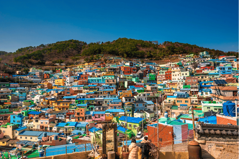 Busan: Taejongdae, crucero aéreo, pueblo y playa de GamcheonExcursión en grupo, encuentro en la estación de Seomyeon