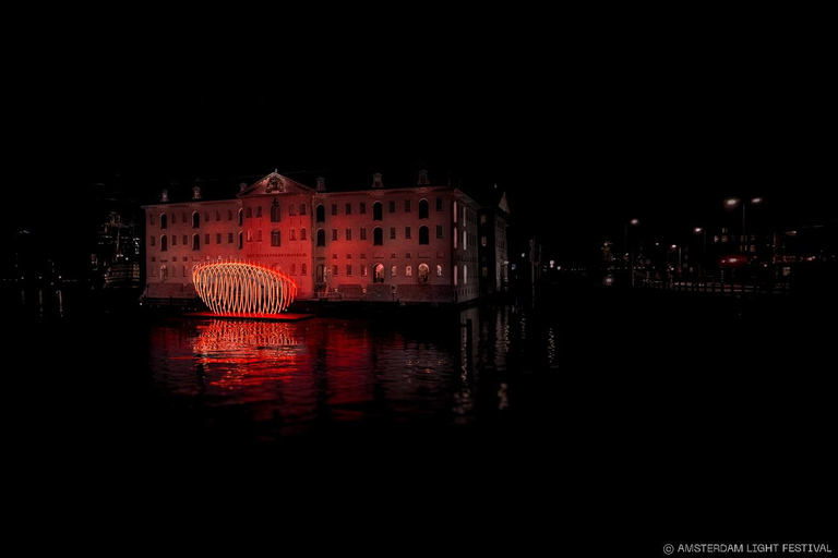 Crucero por el Festival de la Luz de Ámsterdam con bebidas calientes opcionalesCrucero Fiesta de la Luz de Ámsterdam con 1 Bebida
