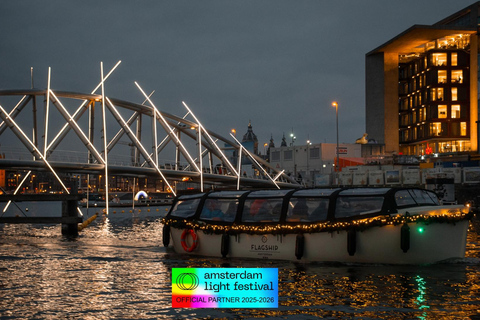 Amsterdam: Light Festival Cruise + Drinks & Snack option Light Festival Cruise - Unlimited Drinks + Small Bite (CS)