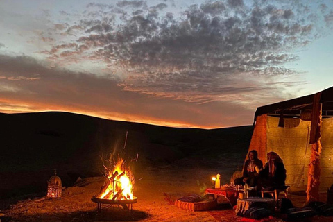 From Marrakesh: Sunset Dinner in Agafay at Berber Camp