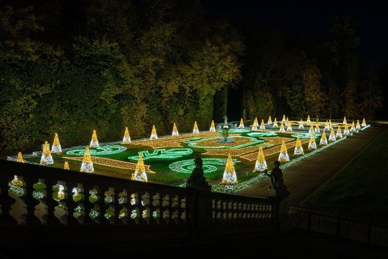 皇家花园灯光：维拉努夫宫夜间活动英语、西班牙语、德语、俄语、波兰语导览