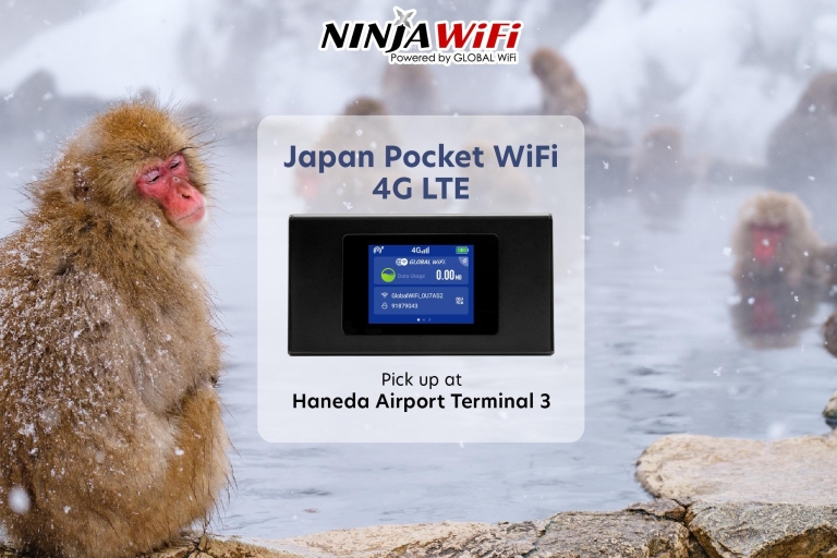 Odbiór na lotnisku Haneda: kieszonkowy router WiFi 4G LTEWypożyczenie routera WiFi na 6 dni