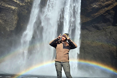 RVK : Randonnée sur le glacier, cascades de la côte sud et plage de sable noir