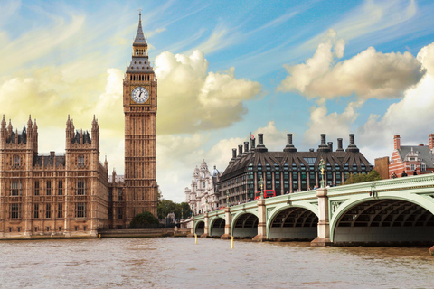 Londres: Passeio turístico guiado em um ônibus antigo de teto aberto