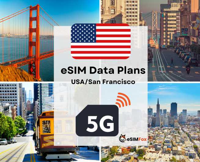 San Francisco : eSIM Internet Data Plan for USA 4G/5G