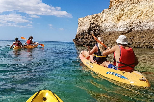 Visit Benagil Guided Kayaking Tour to the Beach in Benagil Cave in Lisbon, Portugal