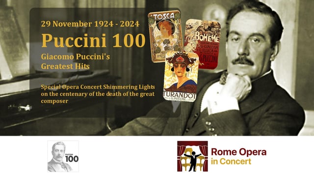 Rome: PUCCINI 100, The Greatest Hits - Concert + Aperitif