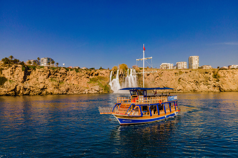 Antalya: Gita in barca sulla spiaggia e alle cascate con pranzo e bevande analcolicheAntalya: gita in barca sulla spiaggia e alle cascate con pranzo e bevande analcoliche