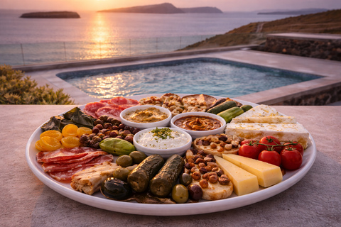 Santorini: Private Villa Pool Picnic with Wine & Swimming