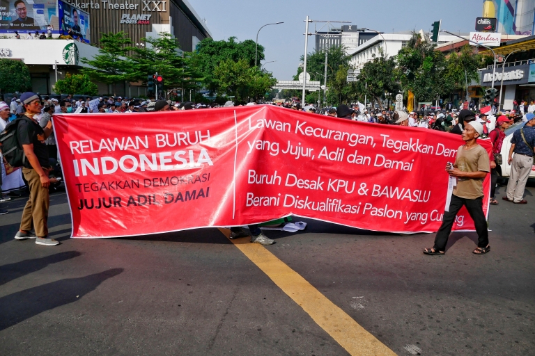 Sociale en politieke wandeling in Jakarta