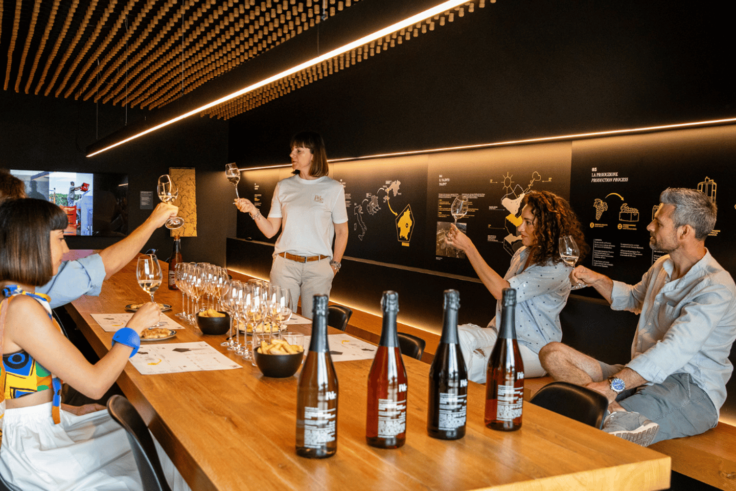 Valdobbiadene:Prosecco tasting,appetizers,winery & vineyard