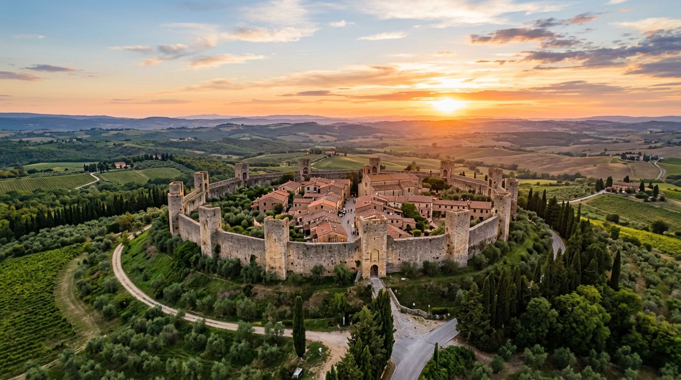 Monteriggioni und Colle Val d'Elsa: E-Bike-Tour mit virtuellem Guide