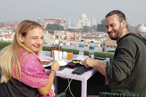 Beyond the Taj: Sunrise, Hidden Agra Walk & Rooftop B’fast Private Tour with Car, Driver, Tour Guide & Entry Tickets