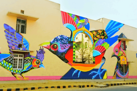 Tour de arte mural em Délhi