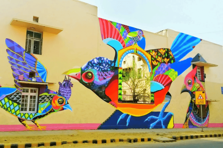 Tour de arte mural em Délhi