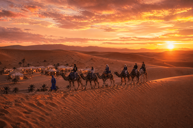 Marrakech: 3-Day Merzouga Sahara Desert Tour & Luxury Camp Option 3 — Premium Desert Experience