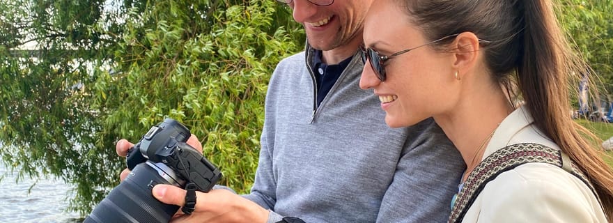 Promenade photo privée à l'heure dorée à Stockholm