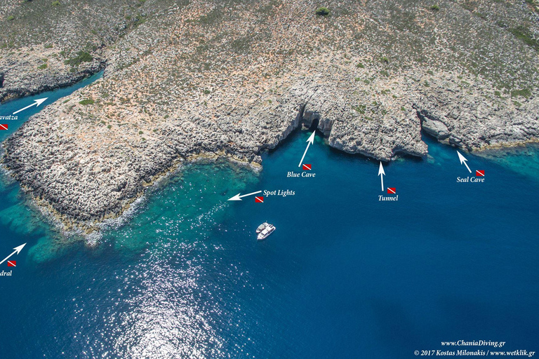 Creta: Experiência de mergulho guiado em Chania para mergulhadores certificados