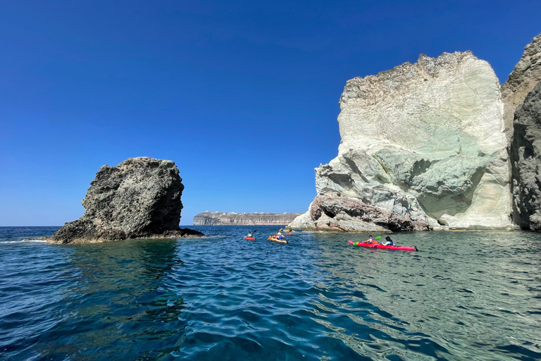 Santorini: South Sea Kayaking Tour with Sea Caves and Picnic Tour with Transfer