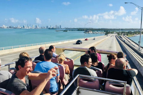 Miami: Double-Decker Bus Tour with Optional Boat Cruise Double-Decker Bus Tour