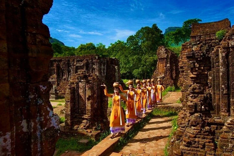 Fantastisk My Son Holyland solnedgång och båttur till Hoi An Ancient