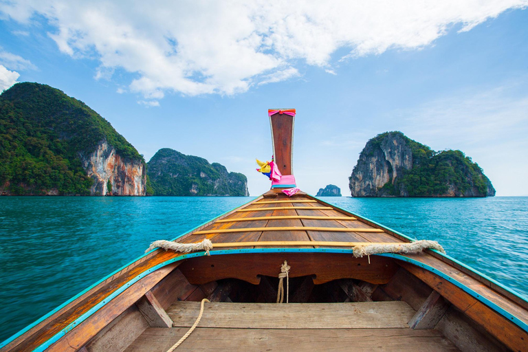 Krabi : demi-journée de bateau privé local à longue queue pour les 4 îles