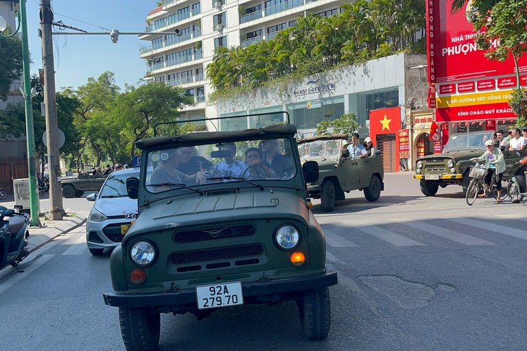 Hanoi Highlights, Train St & Hidden Gems Jeep Discovery Tour Jeep Food Tour: City highlights & Foods.