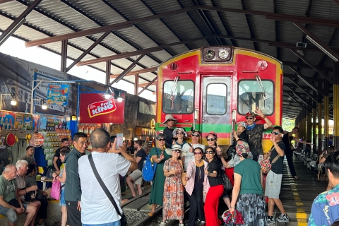 Marché flottant de Damnoen Saduak et marché ferroviaire (demi-journée)